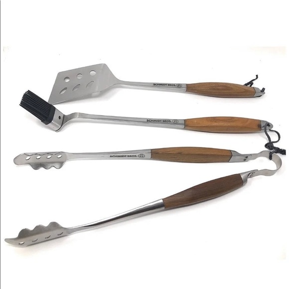 New Schmidt Brothers BBQ Tool Set/Wooden Gift set - Picture 3 of 3